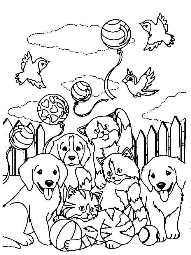 Lisa Frank Animals coloring page - Download, Print or Color Online for Free