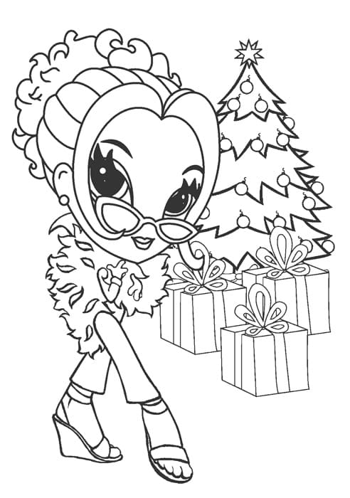 Lisa Frank on Christmas coloring page - Download, Print or Color Online ...