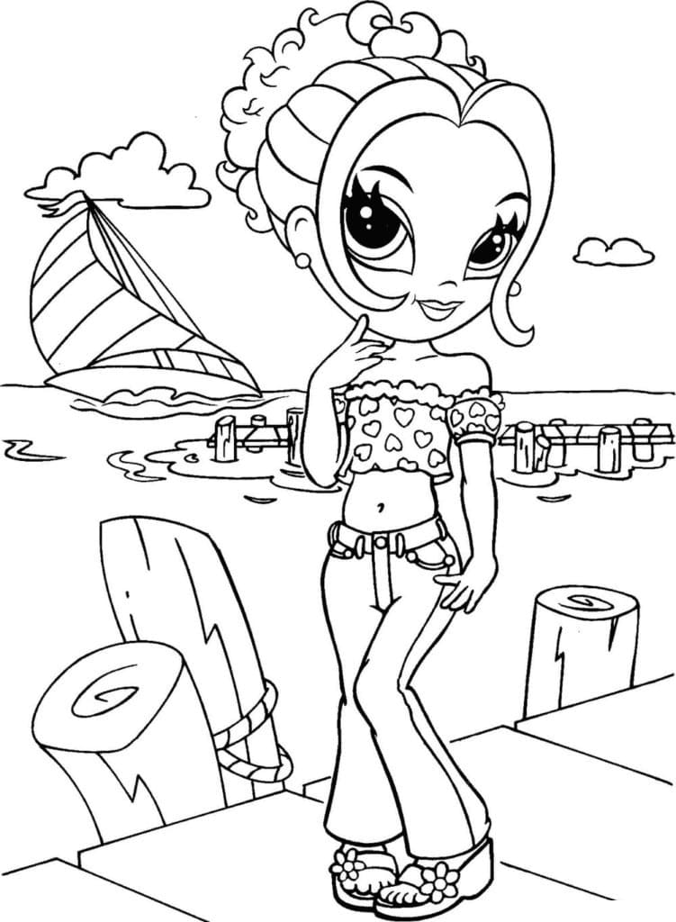 Lisa Frank on the Dock coloring page - Download, Print or Color Online ...