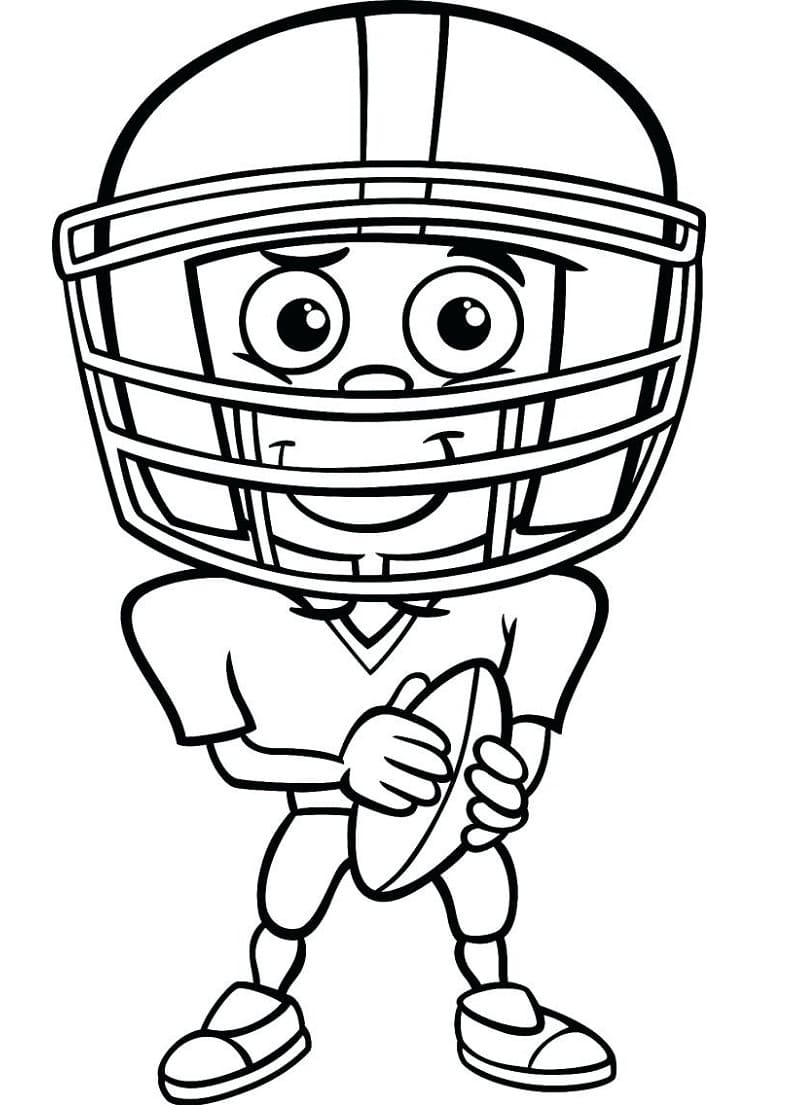 Little American Football Player coloring page - Download, Print or ...