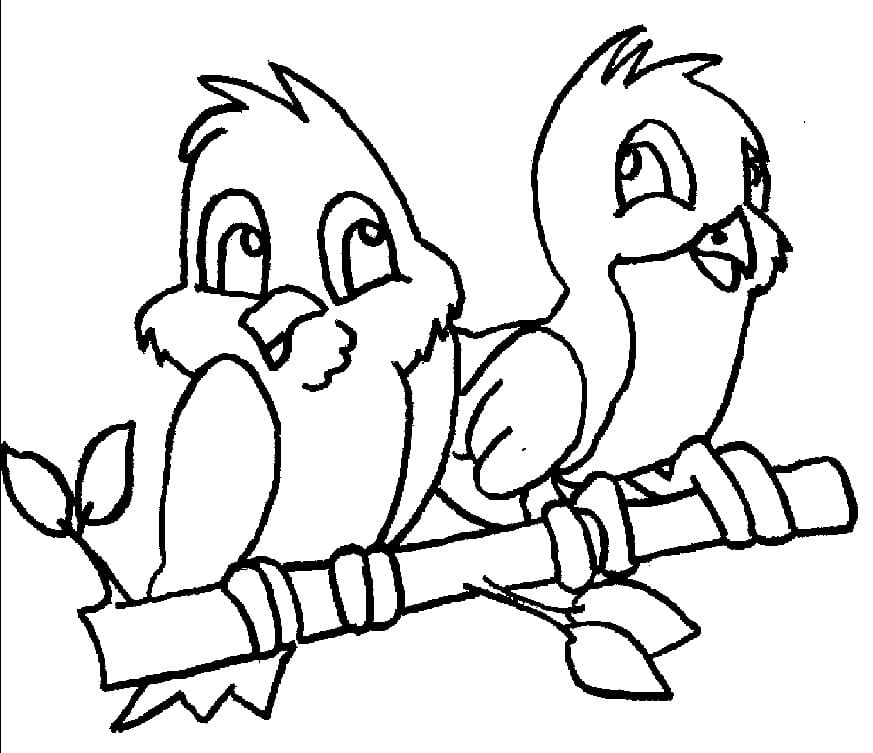 Little Birds coloring page