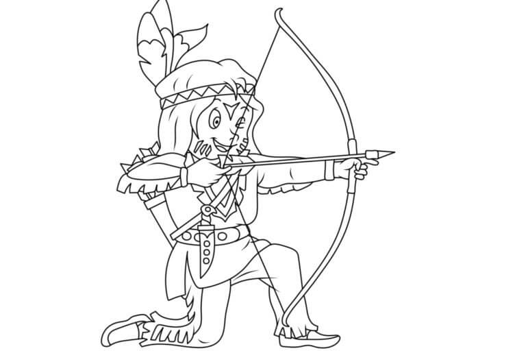 Little Indian Shoots A Bow