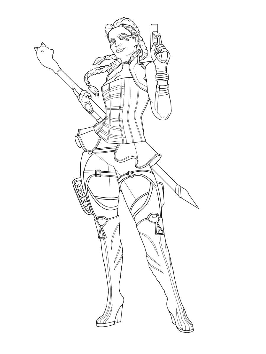 Loba from Apex Legends coloring page