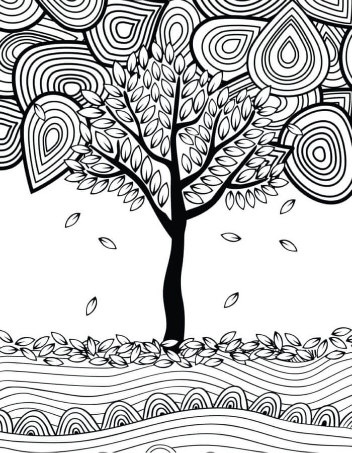 Lone Tree Relaxing coloring page