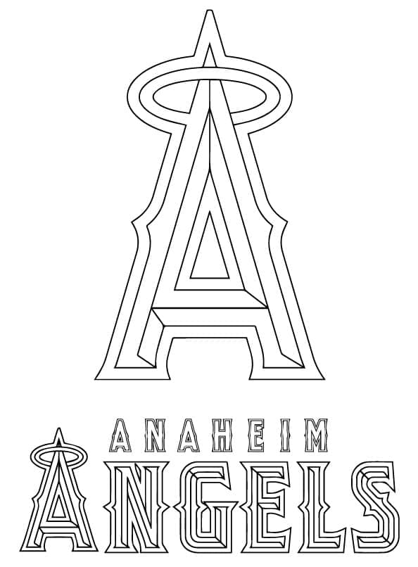 Los Angeles Angels of Anaheim Logo coloring page - Download, Print or ...