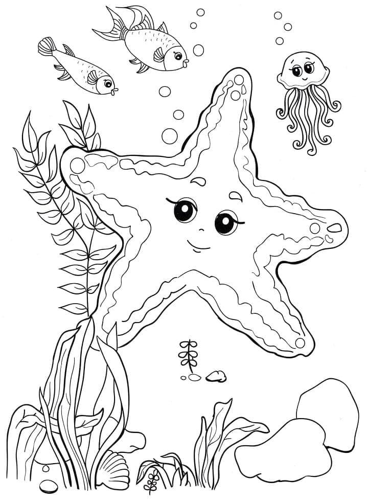 Lovely Animals Under the Sea coloring page