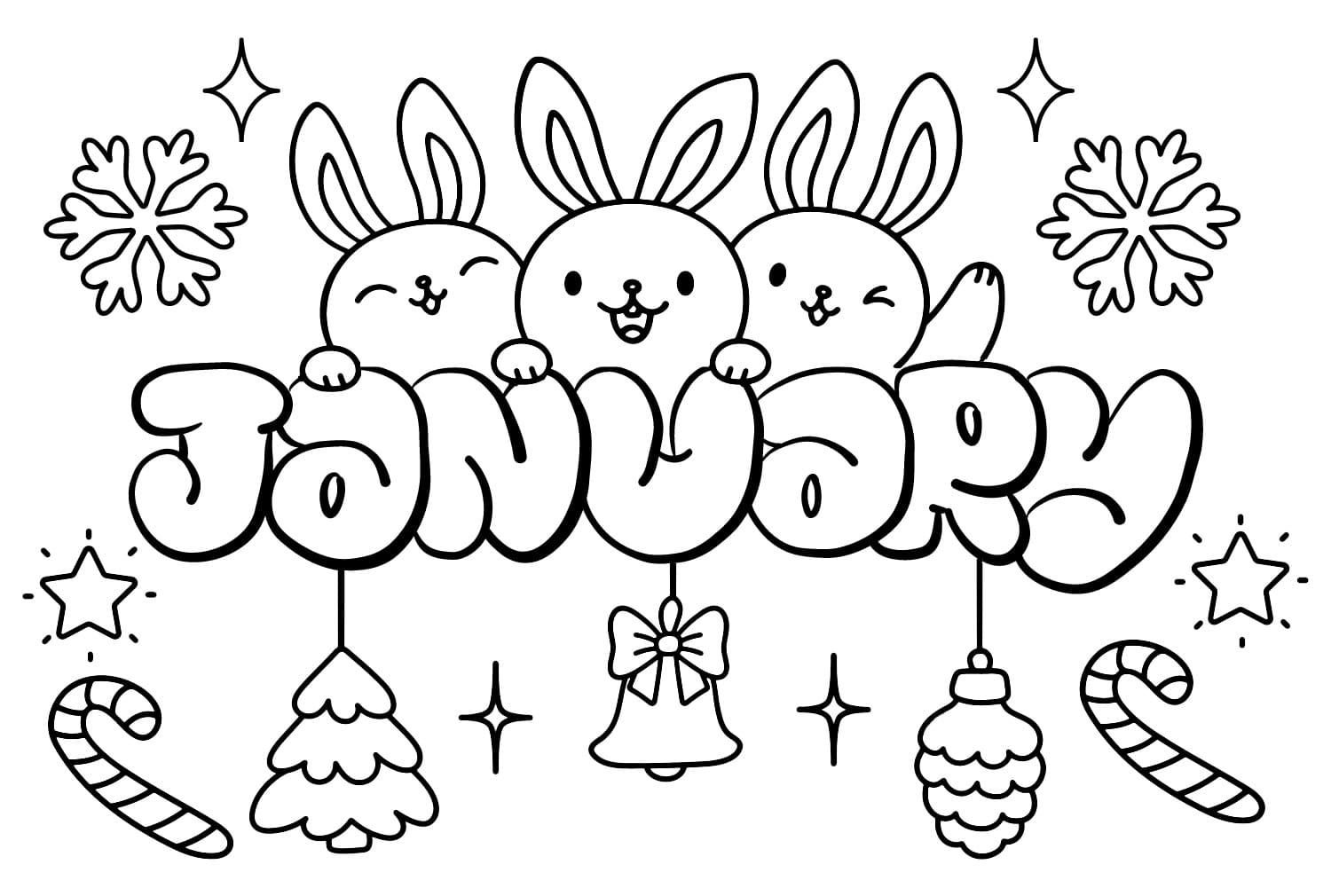january coloring pages