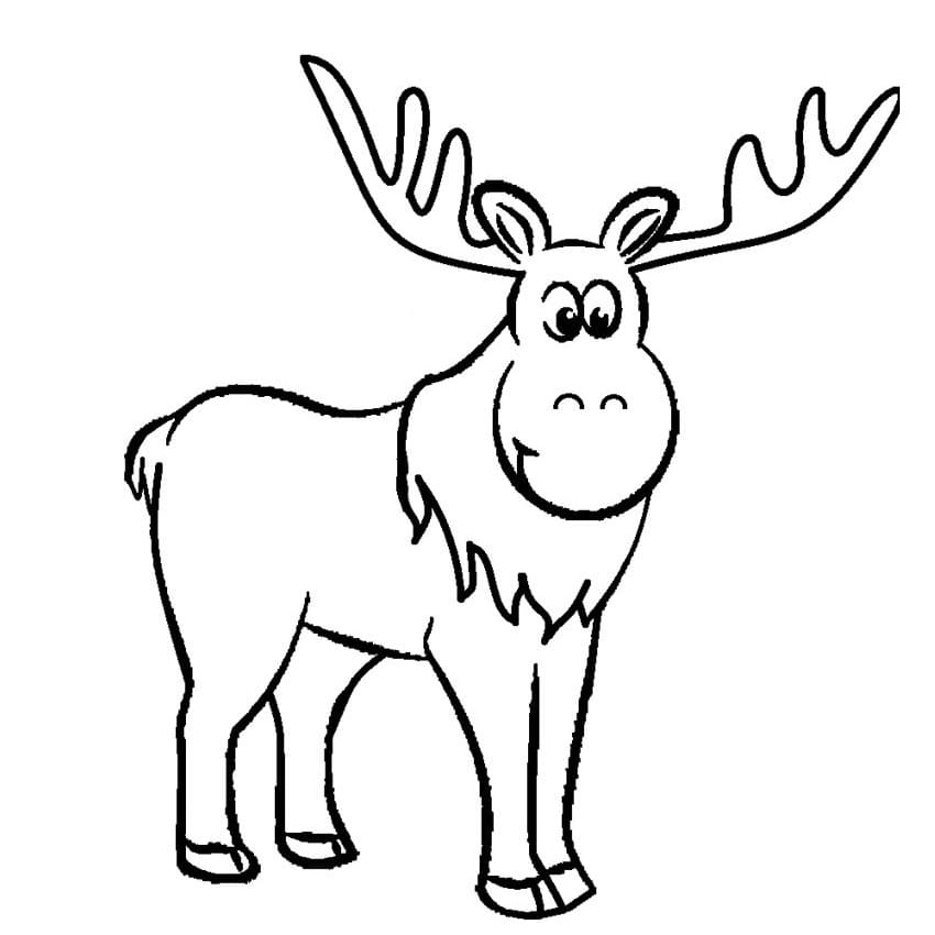 Lovely Moose coloring page - Download, Print or Color Online for Free