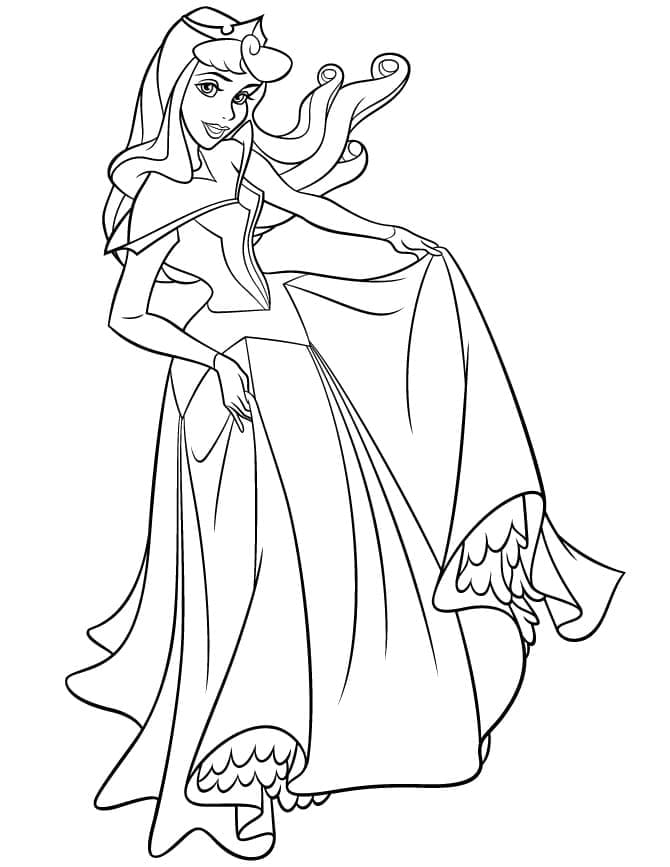 Lovely Princess Aurora coloring page - Download, Print or Color Online ...