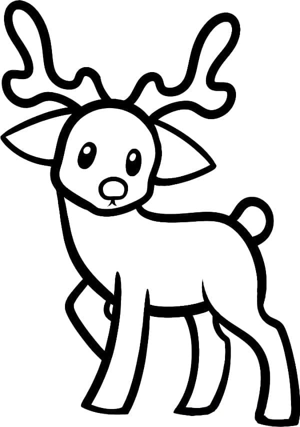 Lovely Reindeer coloring page