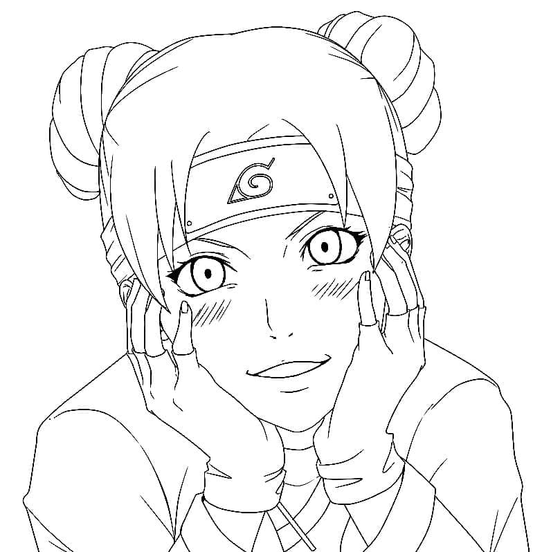 Lovely Tenten coloring page