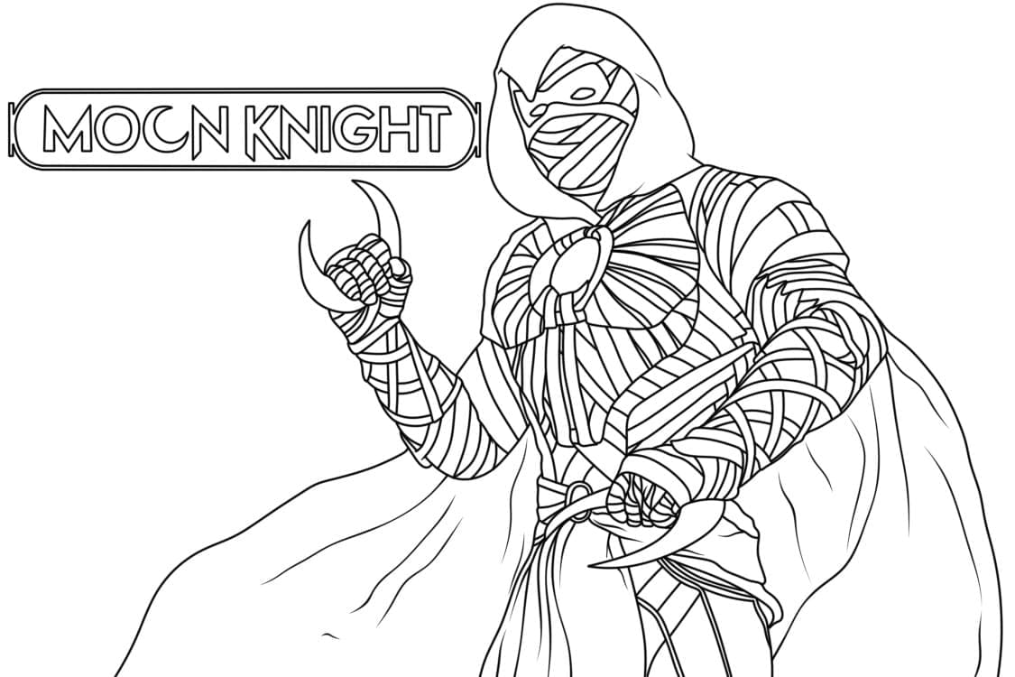 Marvel Moon Knight coloring page - Download, Print or Color Online for Free