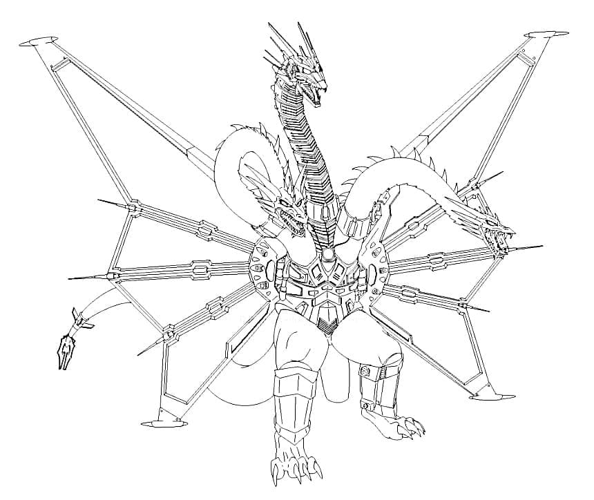 Mecha King Ghidorah coloring page - Download, Print or Color Online for ...