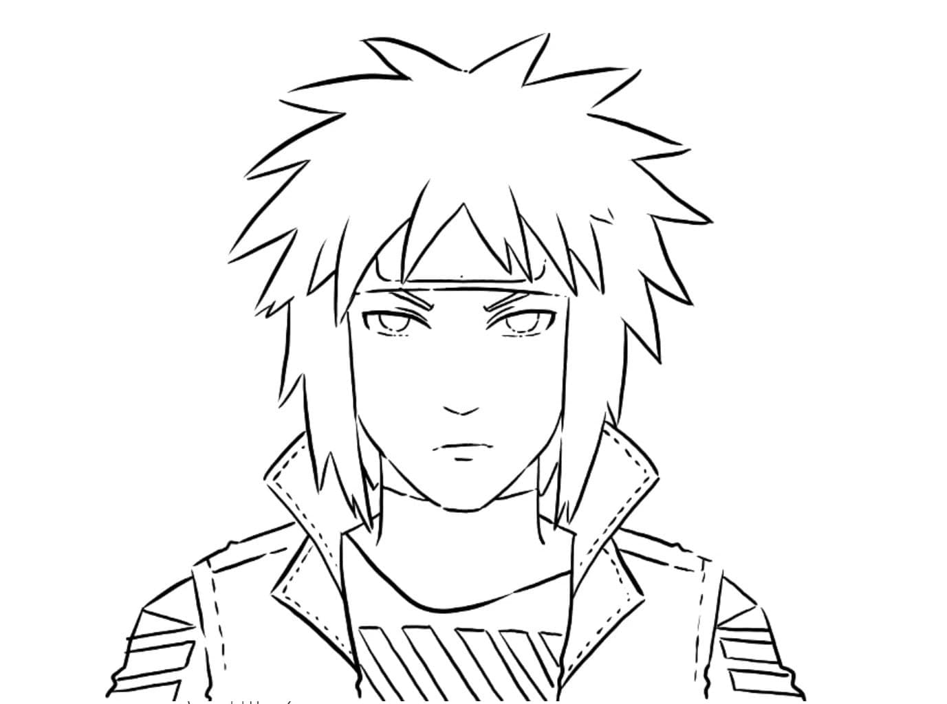 Minato in Anime Naruto coloring page