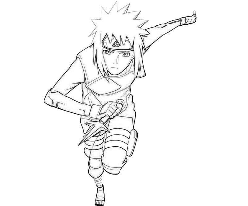 Minato Namikaze Action coloring page