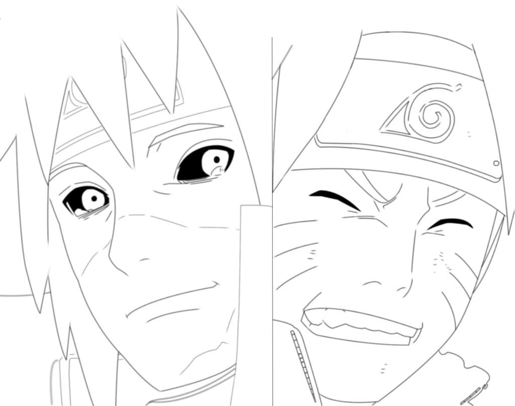 Minato with Naruto coloring page