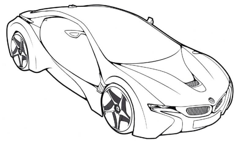 Modern BMW coloring page