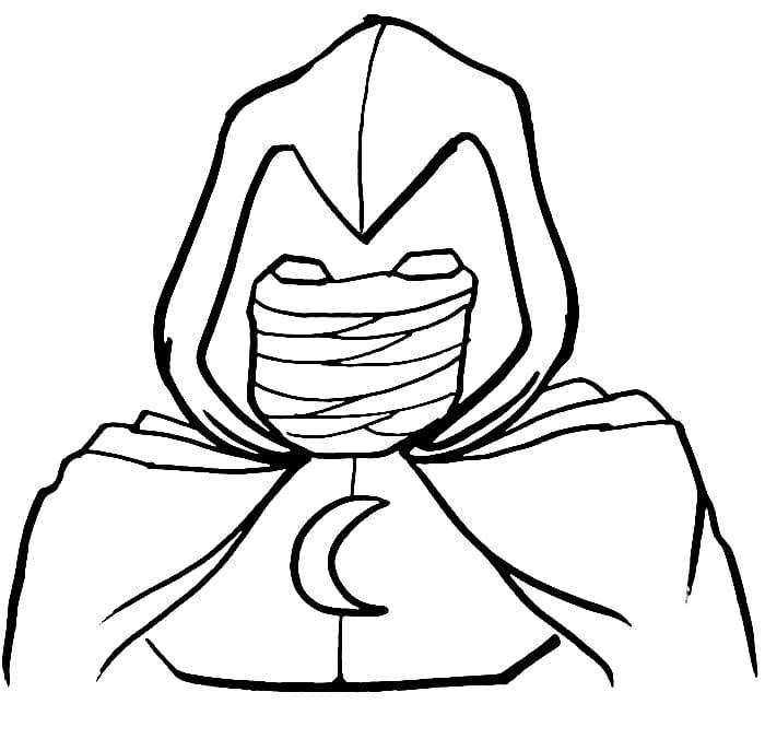 Moon Knight Marvel coloring page