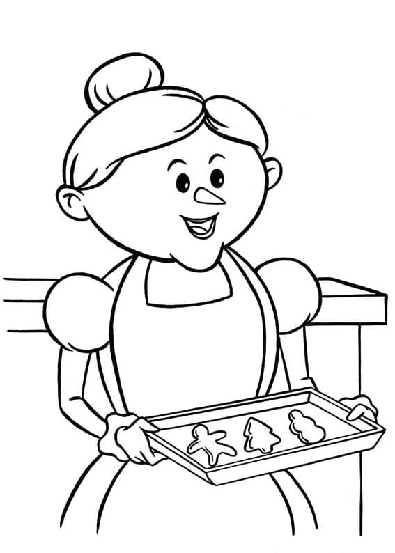 Mrs. Claus from Rudolph coloring page