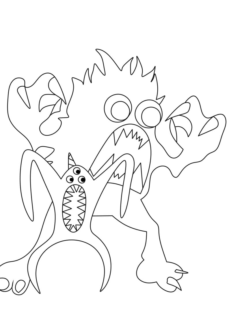 Nabnab and Monster coloring page - Download, Print or Color Online for Free