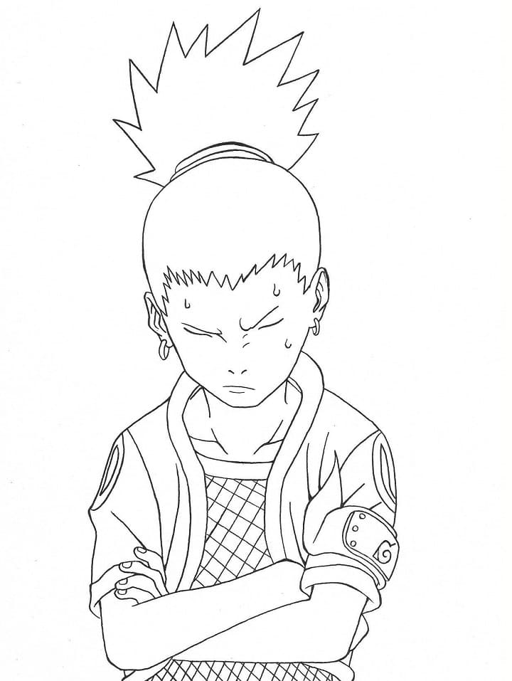 Nara Shikamaru From Anime Naruto Coloring Page Download Print Or Color Online For Free 