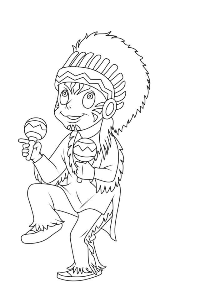 Native American Dance coloring page