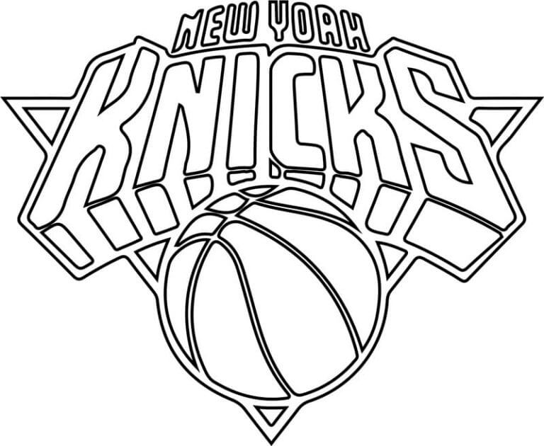 NBA Knicks Logo coloring page - Download, Print or Color Online for Free