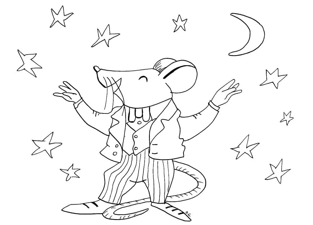 Nice Mouse coloring page