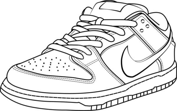 Nike Air Force 1 coloring page - Download, Print or Color Online for Free