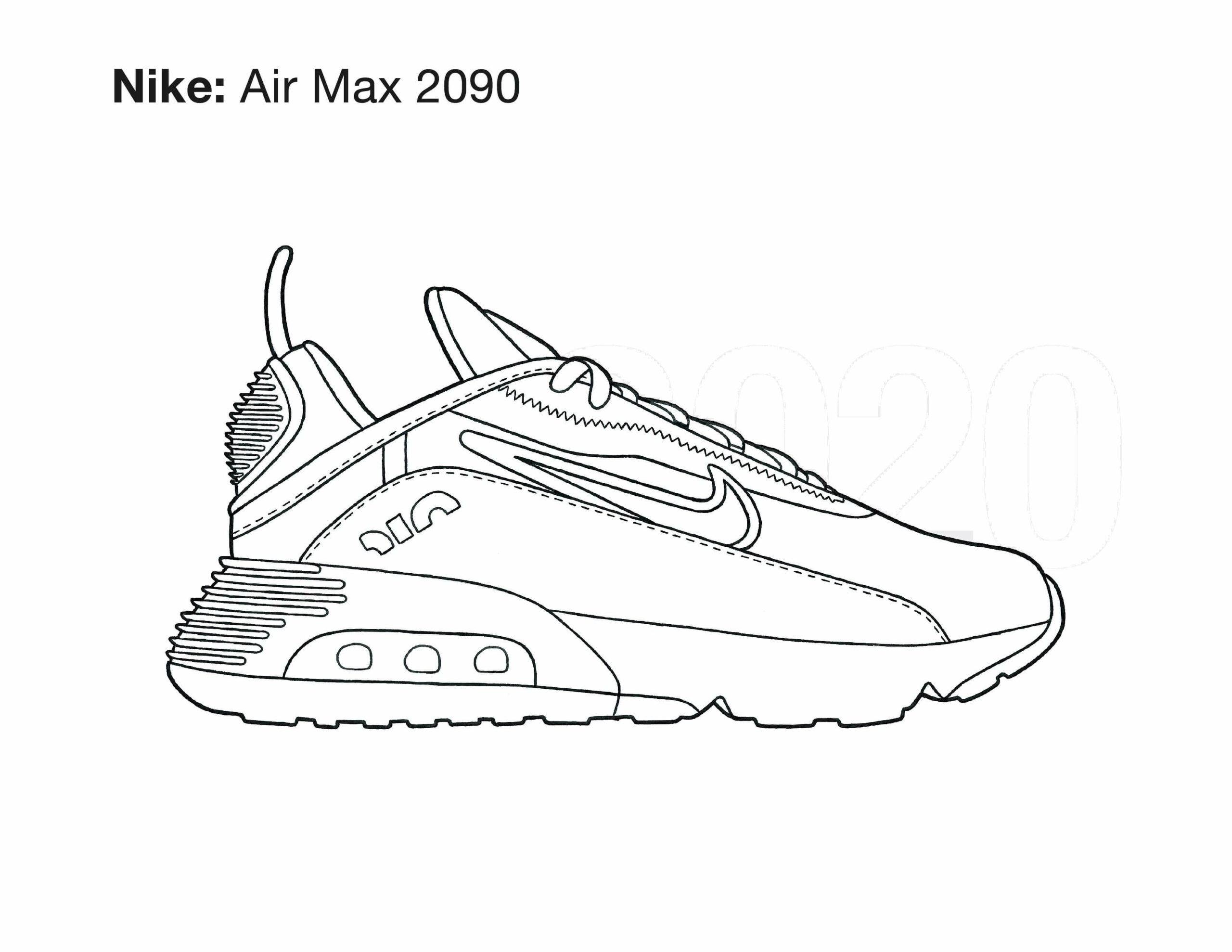 Nike Air Max 2090 coloring page - Download, Print or Color Online for Free