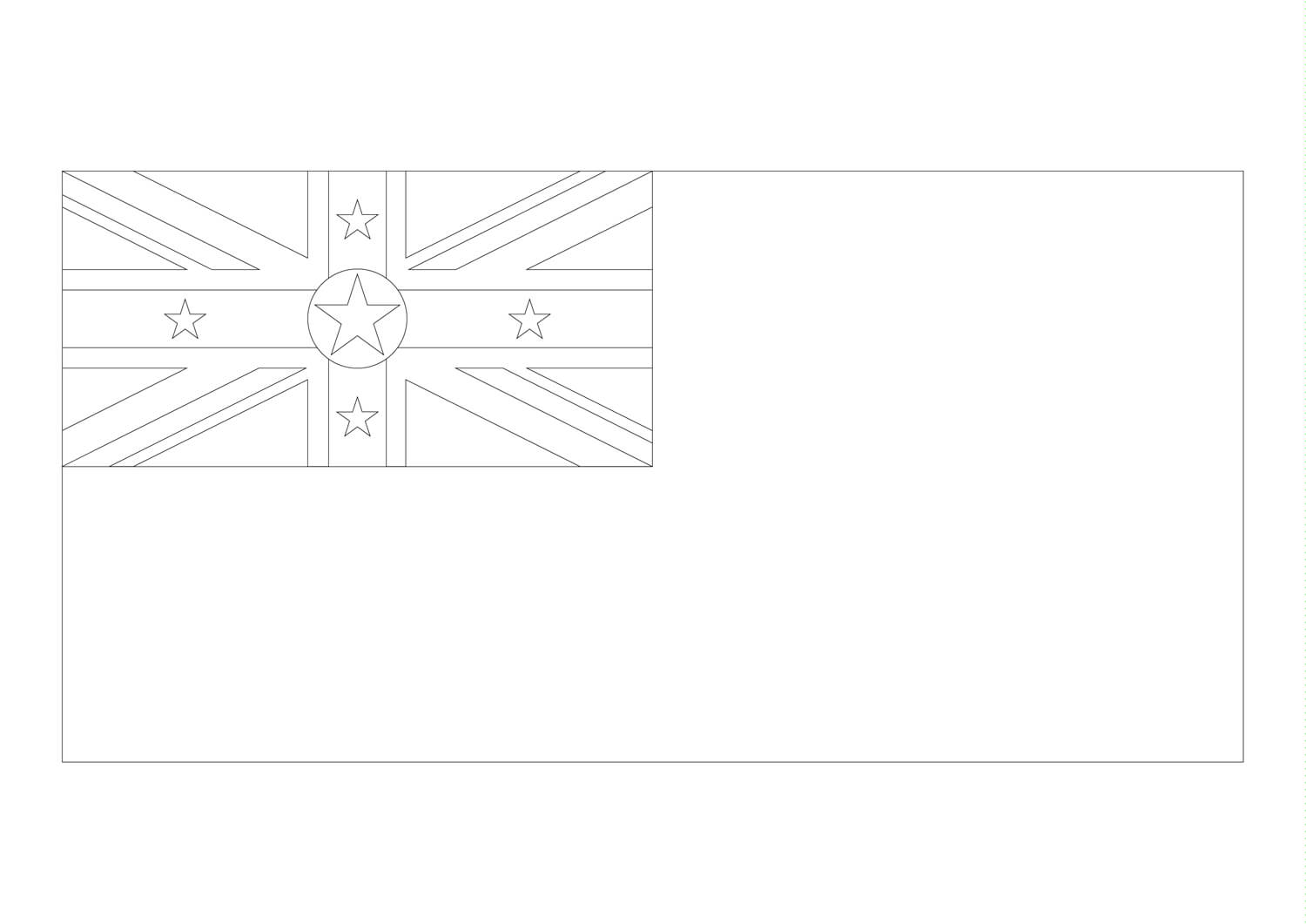 Niue Flag coloring page