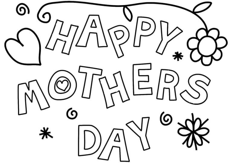 Normal Mother’s Day coloring page