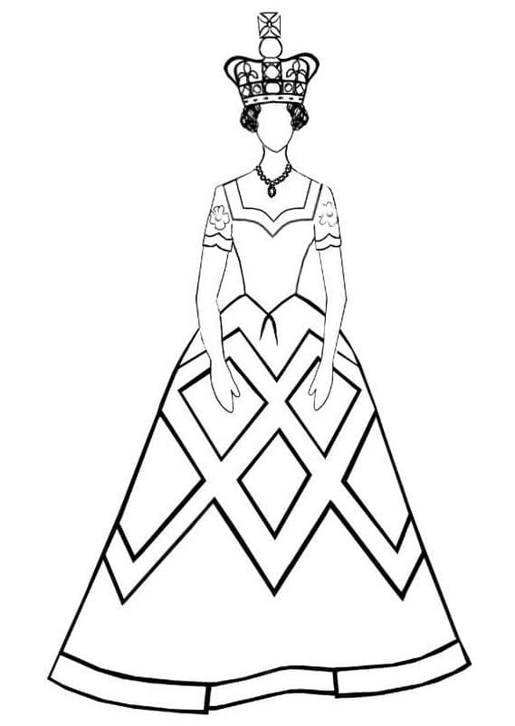 Normal Queen coloring page