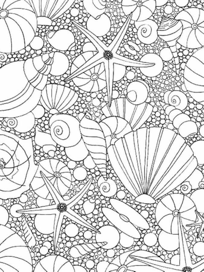 Ocean Floor Relaxing coloring page