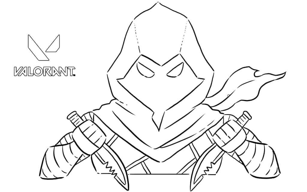 Omen in Valorant coloring page