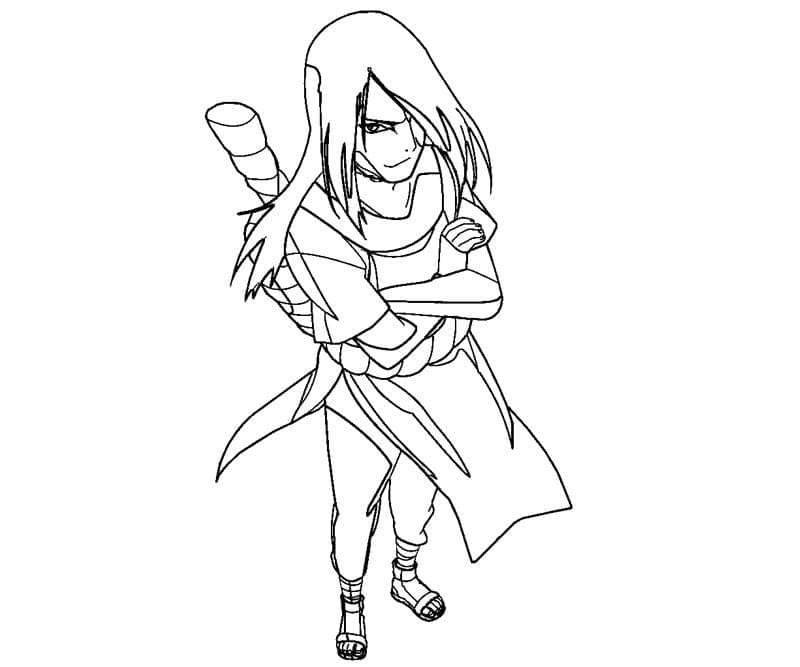 Orochimaru from Anime Naruto coloring page