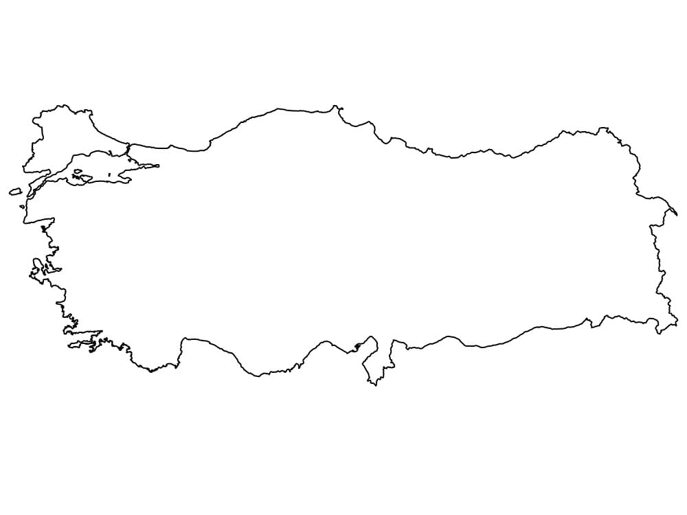 Outline Map of Turkey