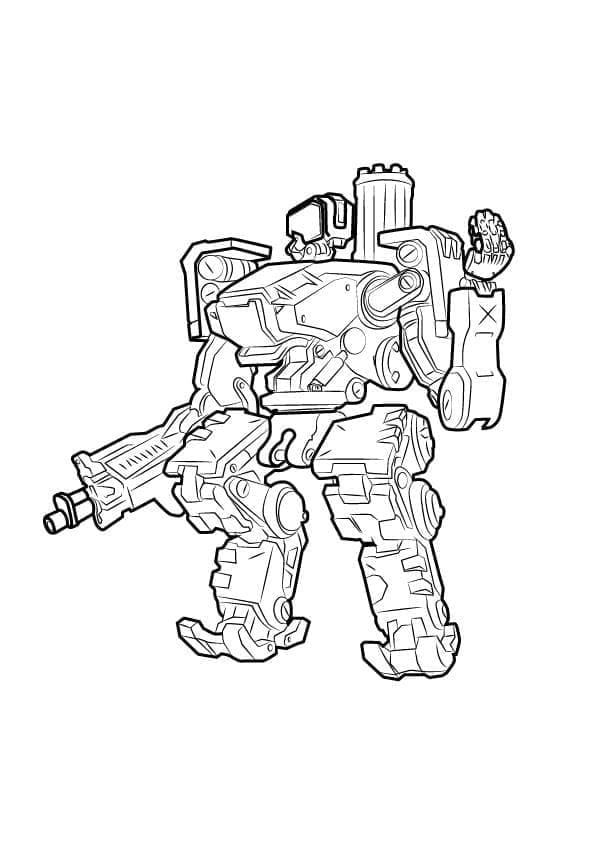 Overwatch Bastion coloring page - Download, Print or Color Online for Free