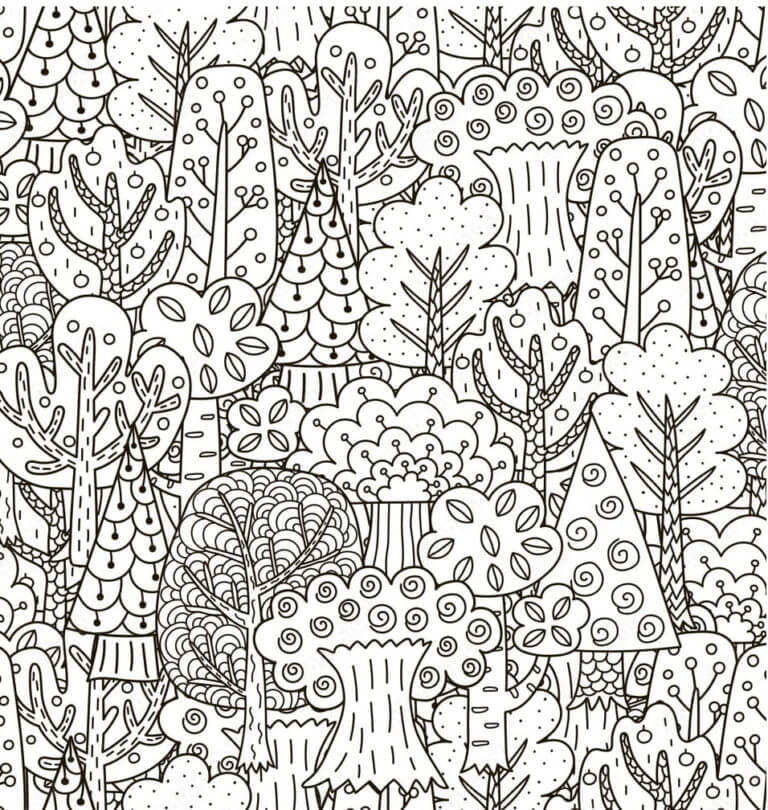 Painted Forest coloring page