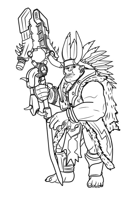 Paladins Grohk coloring page - Download, Print or Color Online for Free
