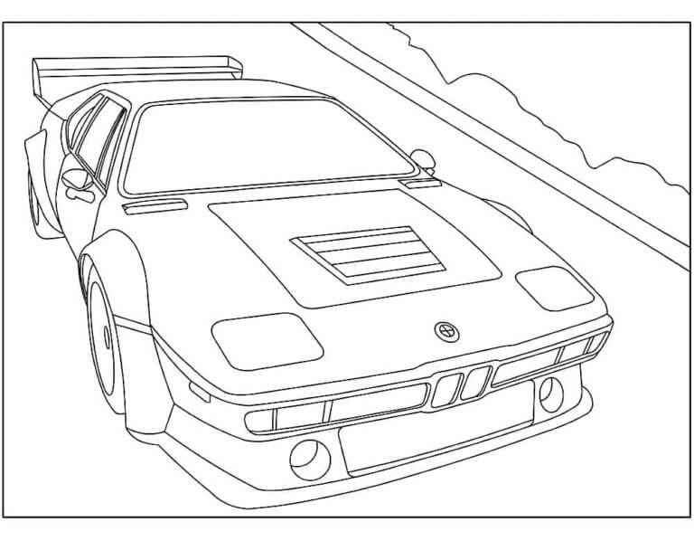 Perfect BMW coloring page