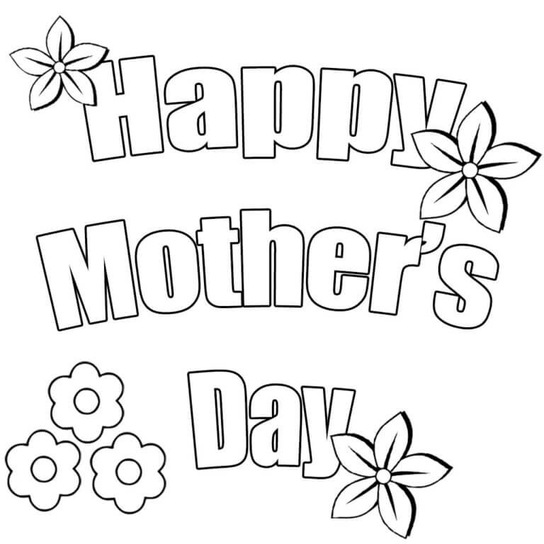 Perfect Mother’s Day coloring page