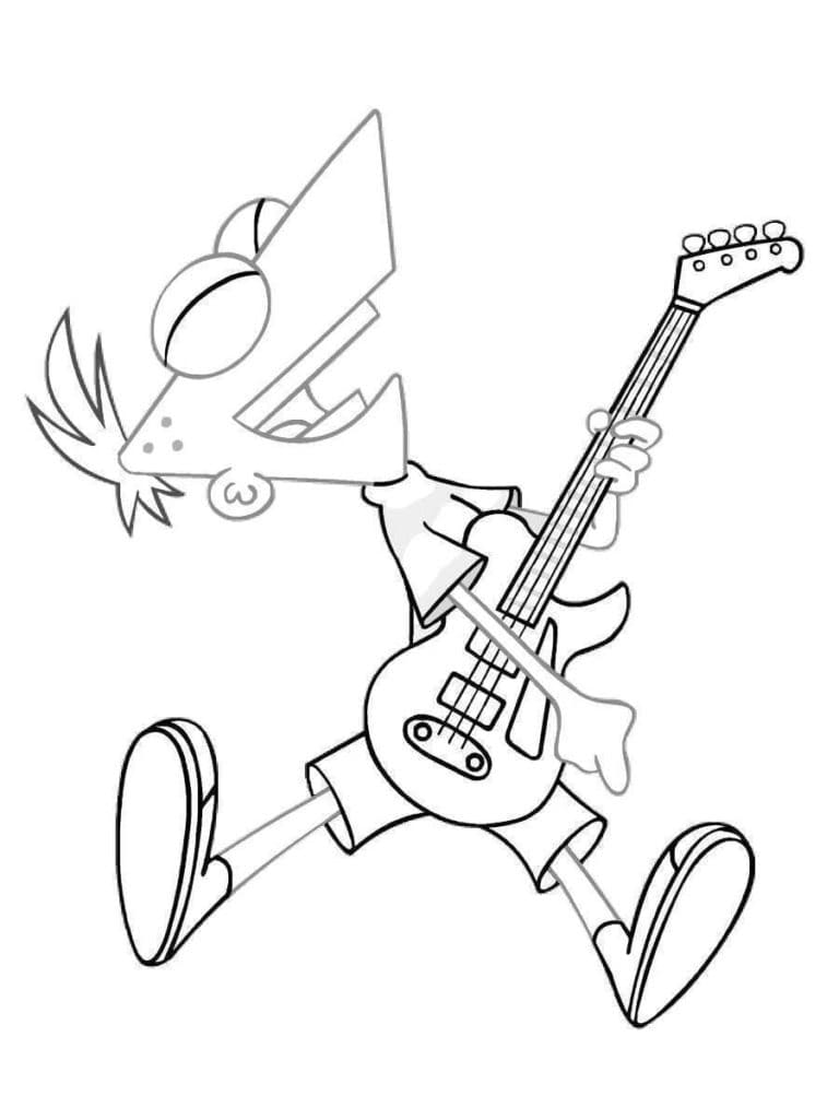 Phineas is Playing Guitar