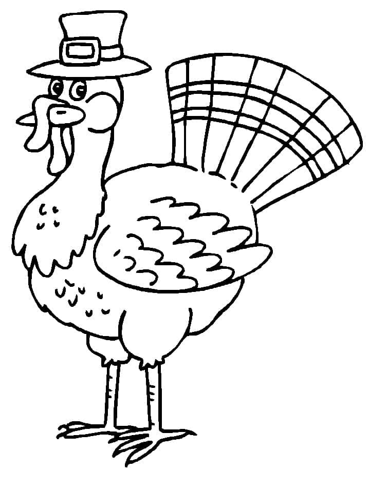 Pilgrim Turkey coloring page