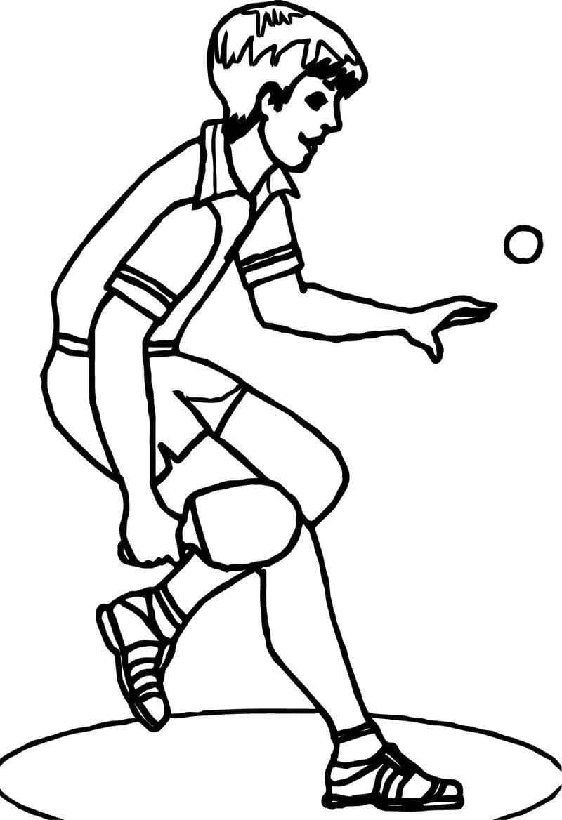 Ping Pong Boy coloring page