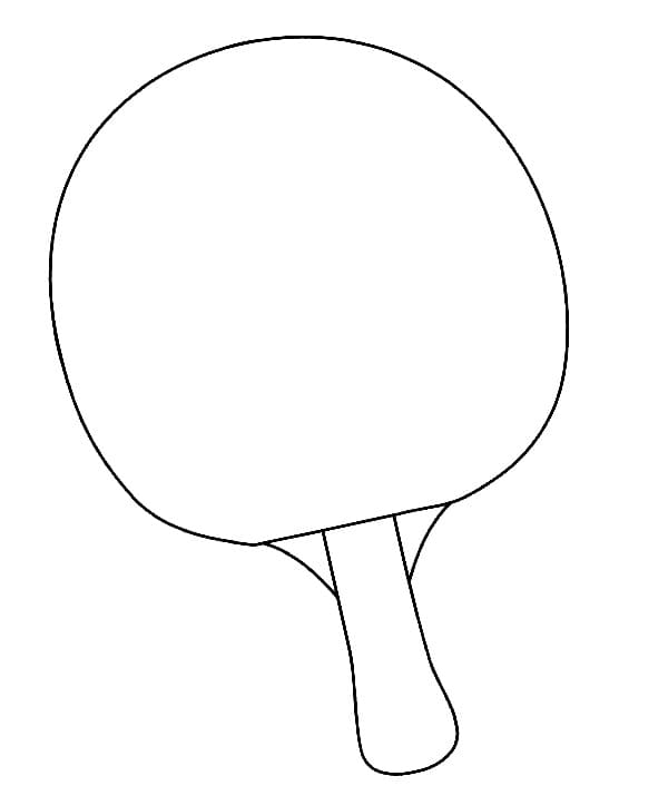 Ping Pong Racket coloring page