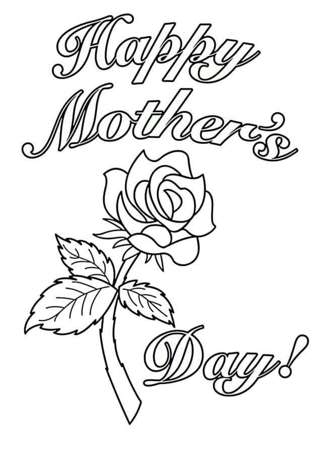 Pink For Mother’s Day coloring page