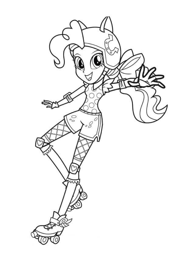 Pinkie Pie Goes Rollerblading For The First Time coloring page