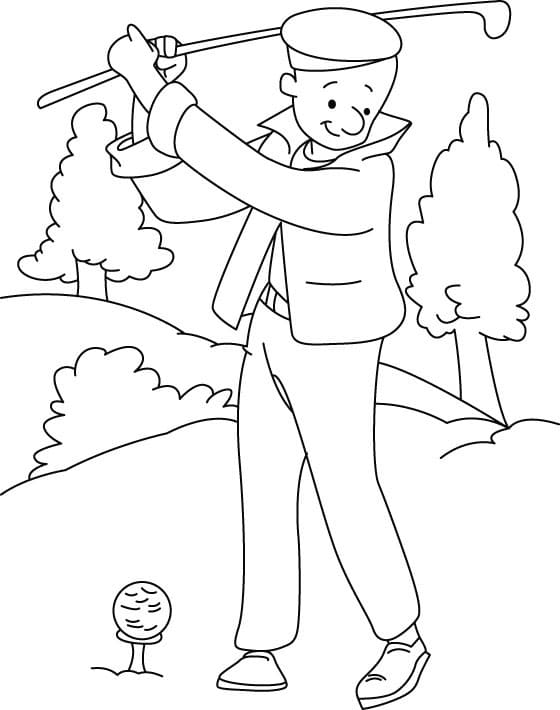 Play Golf coloring page