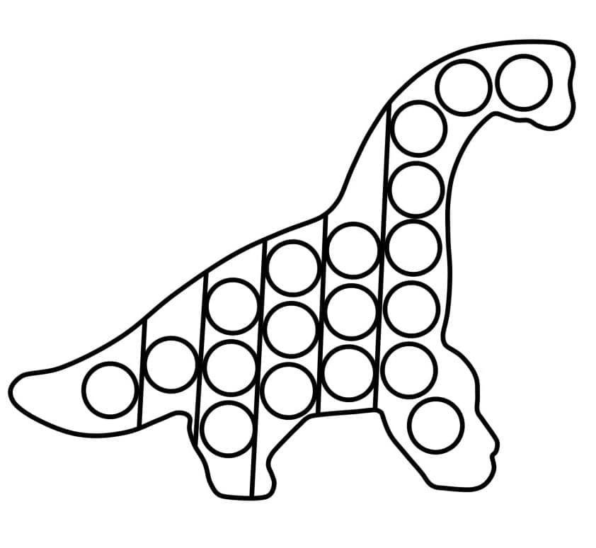 Pop It Dinosaur coloring page - Download, Print or Color Online for Free